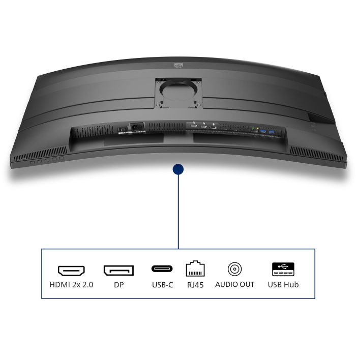 Philips 34B2U5600C Monitor Curvo LCD 34" Dual QHD (3440x1440) 120Hz 4ms, HDMI, DP, USB-C, Gris 10