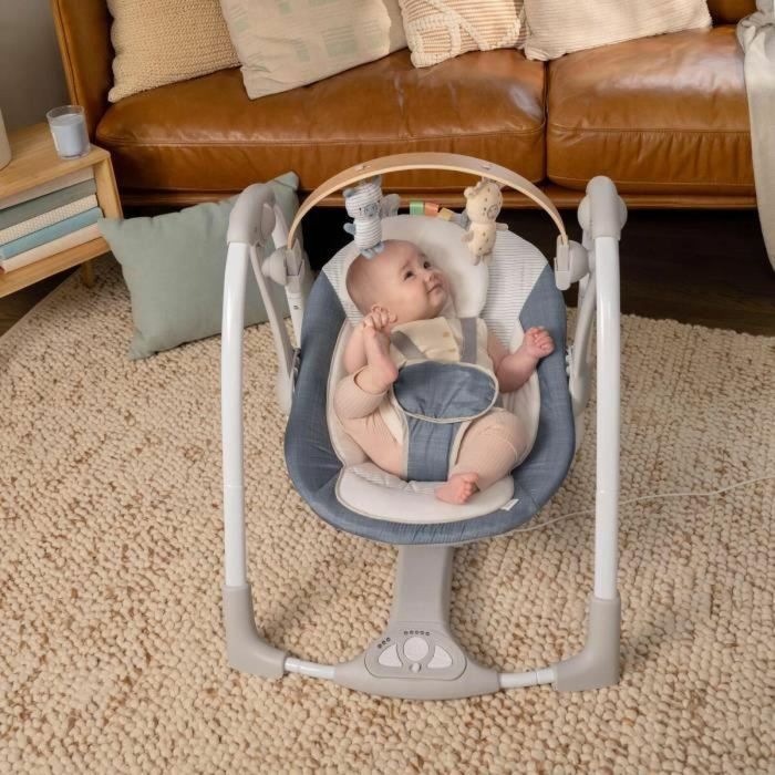 Ingenuity ING74451169258 Swing 'n Go Columpio Portátil con Arco de Actividades Extraíble de Madera Sostenible y 5 Velocidades para Niños 4 Ingenuity ING74451169258 Swing 'n Go Columpio Portátil con Arco de Actividades Extraíble de Madera Sostenible y 5 Velocidades para Niños 4
