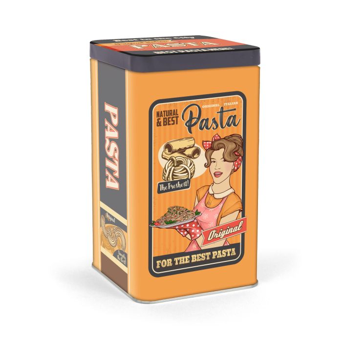 Bote de metal para pasta Quttin 10x10x17.5 cm (12 Unidades) 2 Bote de metal para pasta Quttin 10x10x17.5 cm (12 Unidades) 2