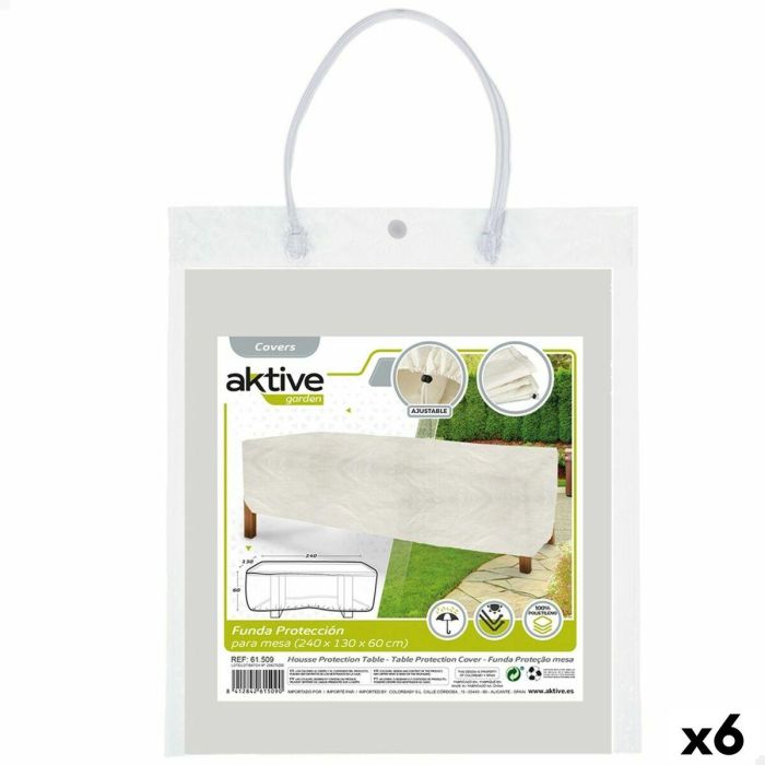 Funda Protectora Aktive Mesas Polietileno 240 x 60 x 130 cm (6 Unidades) 5 Funda Protectora Aktive Mesas Polietileno 240 x 60 x 130 cm (6 Unidades) 5
