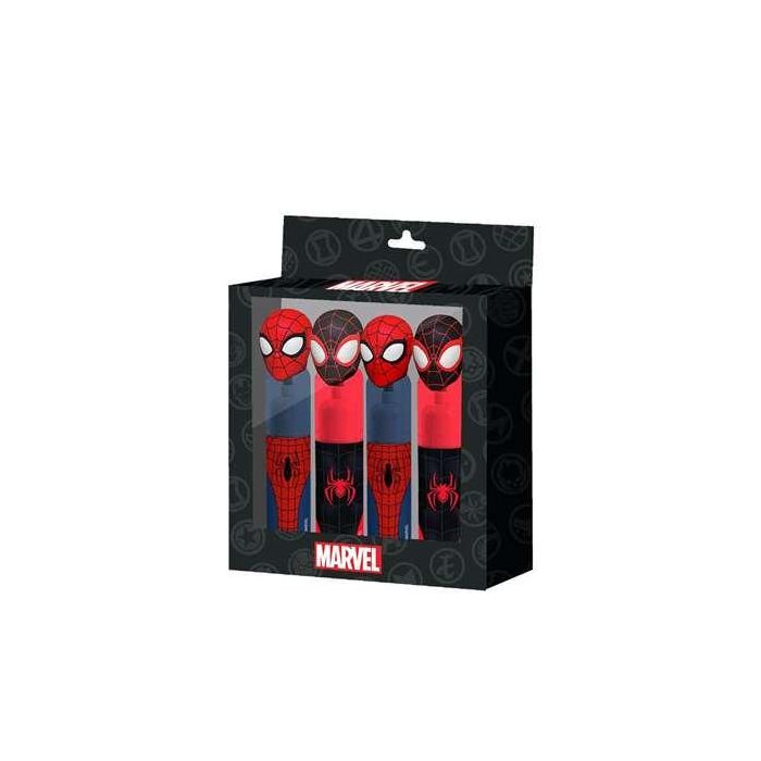 Karactermania Pack 4 Marcadores Spiderman Peter Rojo PP ABS Plástico Caja Regalo 3,5 x 16 x 19,5 cm 1
