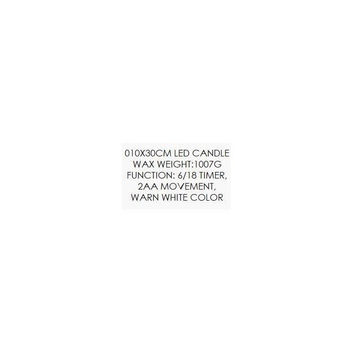 DKD Home Decor Vela LED Navideña Alpina con Movimiento, Blanca - 10x10x30 cm (Funciona con 2 Pilas AA) 1