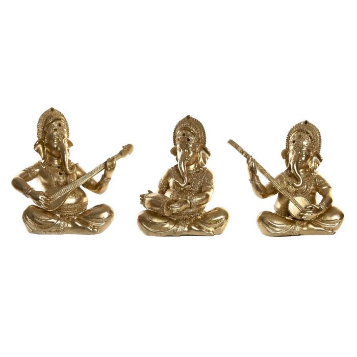Figura Indio DKD Home Decor Dorado 15.5 x 30 x 31 cm (3 Unidades) Figura Indio DKD Home Decor Dorado 15.5 x 30 x 31 cm (3 Unidades)