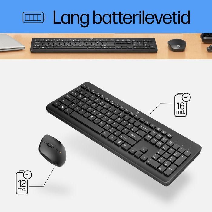 HP Combo Teclado y Ratón Inalámbrico 230, Diseño Cómodo y Silencioso, Batería de Larga Duración, Productividad Diaria 25