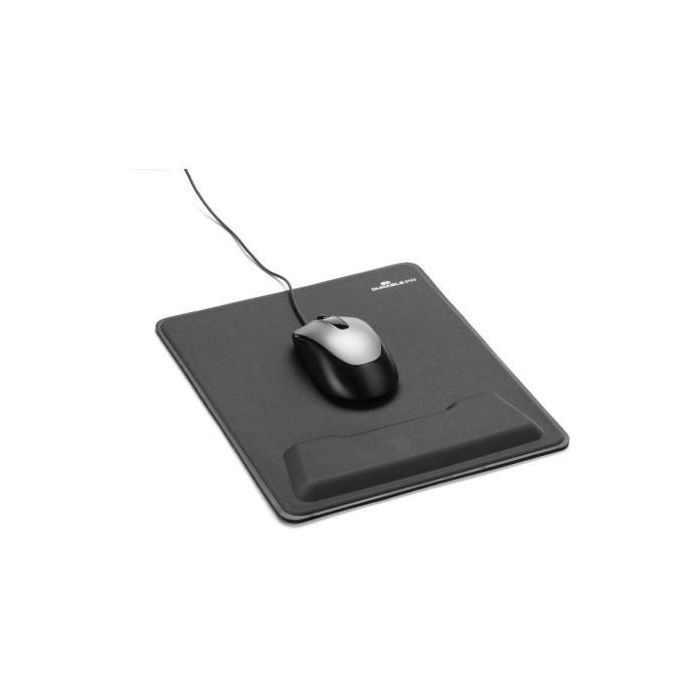 Durable 570358 Alfombrilla de ratón Ergotop con reposamuñecas antideslizante, ergonómica, color carbón vegetal
