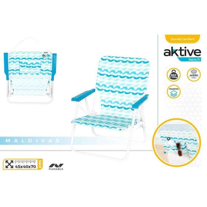 Color Baby Silla de Playa Plegable Baja y Fija 45x40x70cm 1