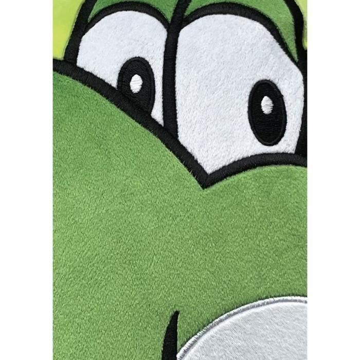 Cojín 3D - MARIO BROS - Cara de Yoshi - Microfibra - 40 cm 2