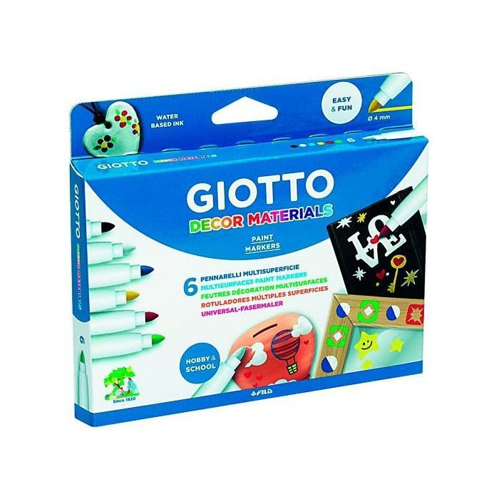 Giotto Rotuladores Decor Materiales Cualquier Superficie C-Surtidos Estuche 6 Ud Giotto Rotuladores Decor Materiales Cualquier Superficie C-Surtidos Estuche 6 Ud