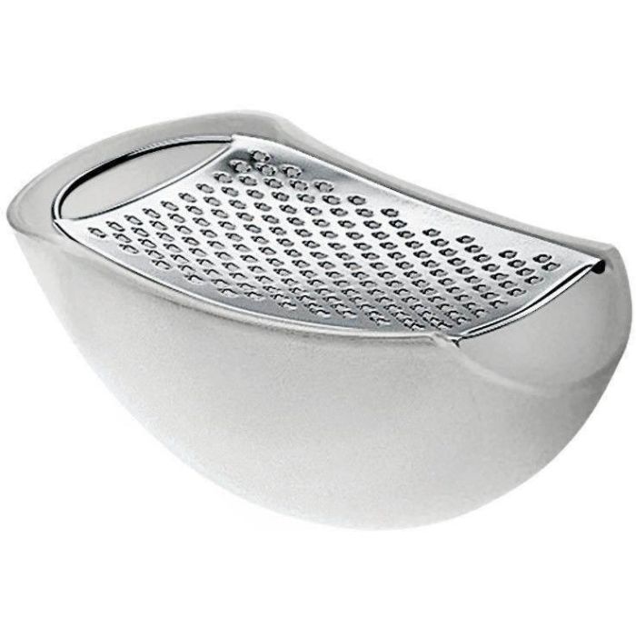 Alessi AARU01 Rallador Parmenide de Resina Blanco Hielo Diseñado por Alejandro Ruiz
