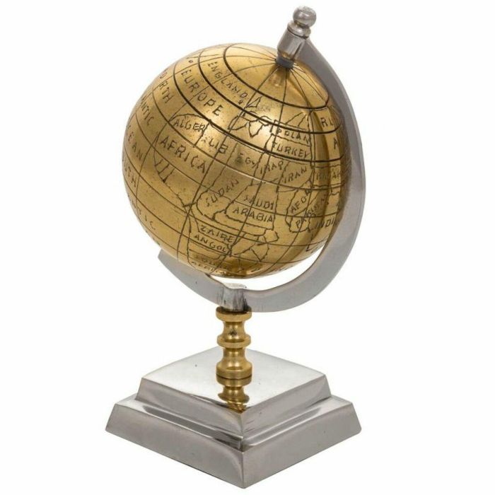 Globo Terraqueo Alexandra House Living Aluminio 12 x 24 x 12 cm 3