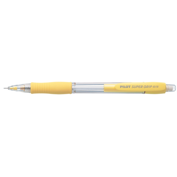 Pilot Portaminas H-185 Supergrip 0.5mm Con Goma Amarillo (Set de 12) (Set de 12) 1