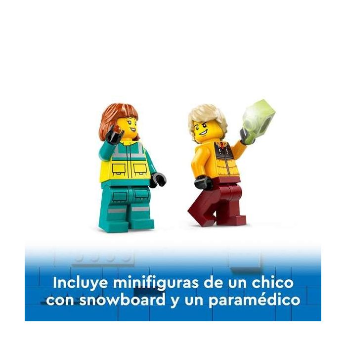 Juego de construccion ambulancia de emergencias y chico con snowboard lego city 7 Juego de construccion ambulancia de emergencias y chico con snowboard lego city 7