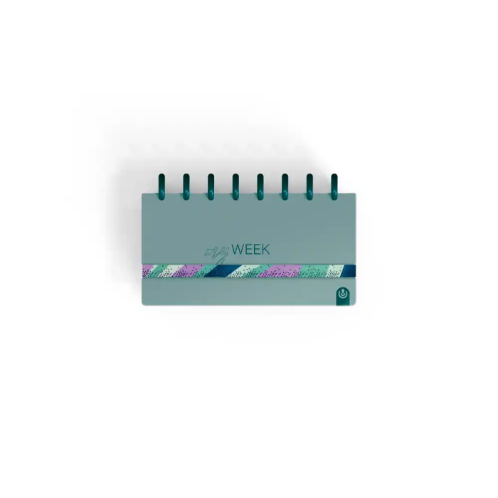 Carchivo Planificador Semanal My Week Turquesa 105x210 mm, 52 Semanas Sin Fecha y Checklist 4