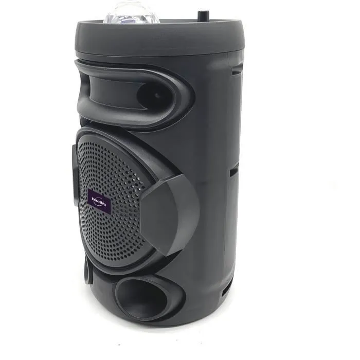 Inovalley KA02 BOWL Altavoz Bluetooth 400W con Karaoke y Bola Caleidoscopio LED, USB, Micro-SD 2