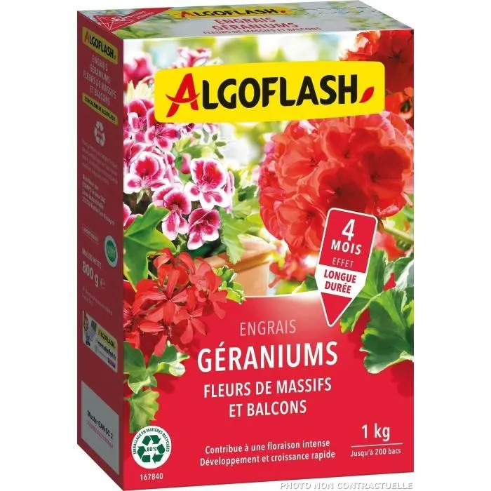 Algoflash Naturasol SMART1N Fertilizante para Geranios, Flores de Camas y Balcones - 1 kg 1