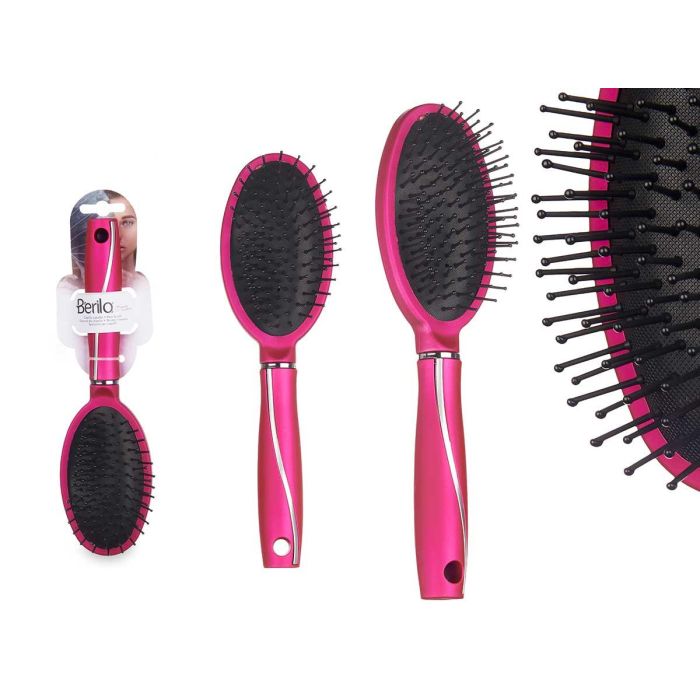 Cepillo de Cabello Fucsia Siliconado Berilo 7x25.5x3.5 cm (24 Unidades) Cepillo de Cabello Fucsia Siliconado Berilo 7x25.5x3.5 cm (24 Unidades)