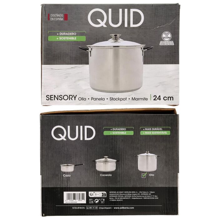Olla Acero Inoxidable Sensory Quid 24 cm - 8 L 2 Olla Acero Inoxidable Sensory Quid 24 cm - 8 L 2