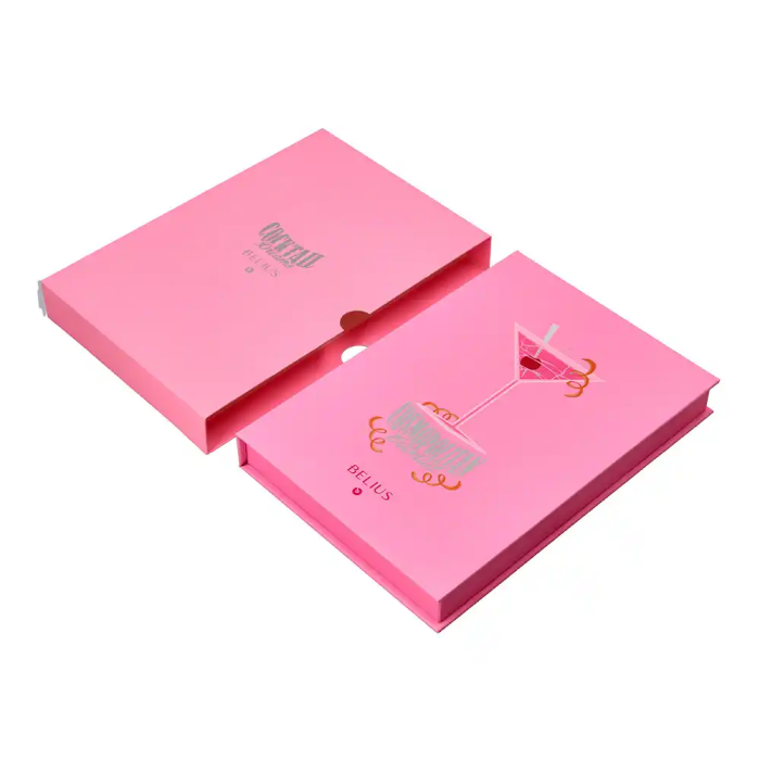 Belius Cocktails Bolígrafo Aluminio Rosa Plateado Tinta Azul Caja Diseño 3