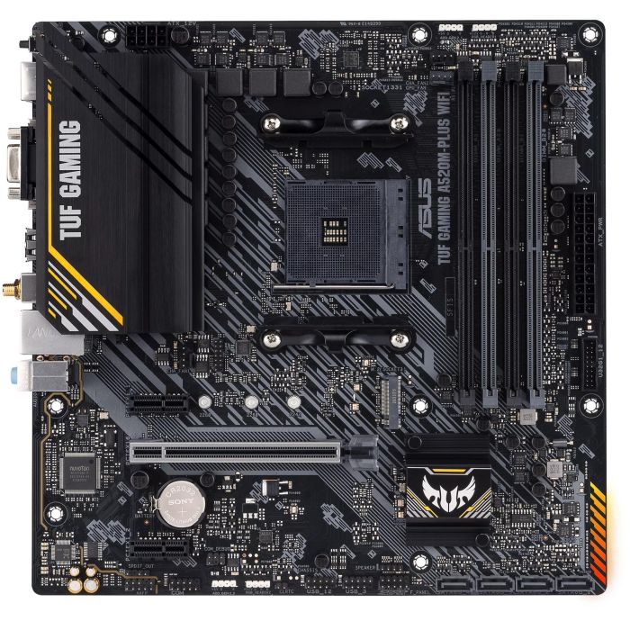 ASUS ASU4711081154273 Placa base TUF GAMING A520M-PLUS WiFi AMD A520 Ranura micro ATX AM4 1 ASUS ASU4711081154273 Placa base TUF GAMING A520M-PLUS WiFi AMD A520 Ranura micro ATX AM4 1