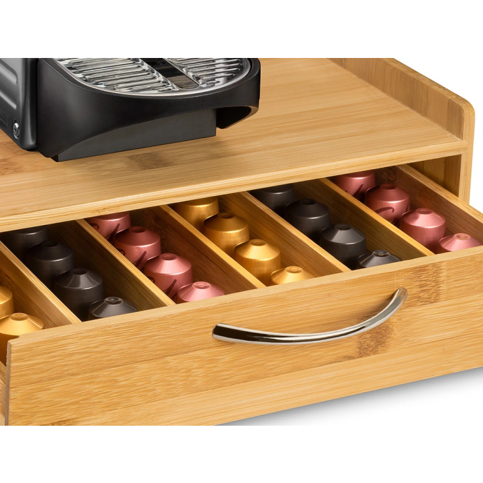 Cep Soporte para Cápsulas de Café de Bambú, Organizador para Nespresso/Special T, Cajón 1 Cajón 305x326x98 mm 2