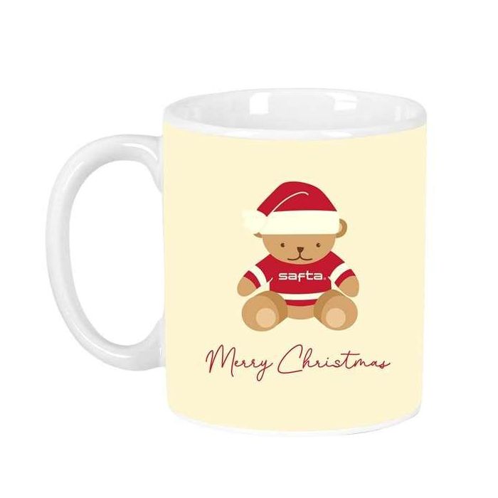 Taza grande osito beige felices fiestas 8x9,5x8cm 1