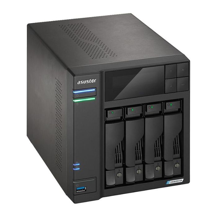Asustor LOCKERSTOR 4 Gen2 AS6704T Servidor NAS Tower 4 Bahías Intel Celeron N5105 4GB RAM DDR4 2