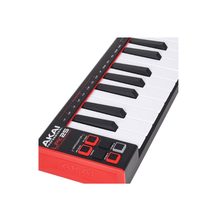 Akaipro LPK25 MKII Teclado Controlador con 25 Miniteclas Sensibles a la Velocidad, Arpegiador, Botones de Función y Software MPC Beats 2