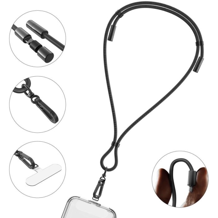 4smarts USB-C Handykette Necklace PhonoLace. schwarz 2