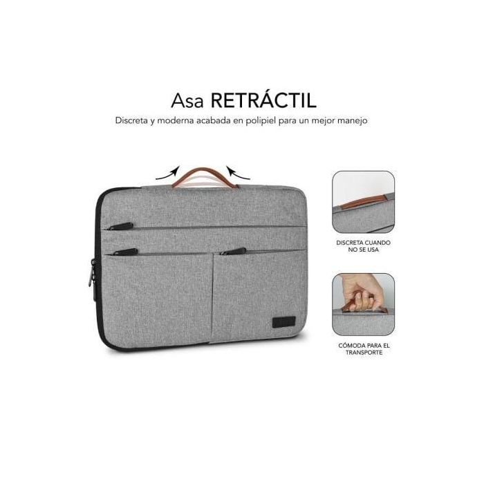 SUBBLIM Maletin Air Padding 360 Sleeve 15,6" Light Grey 3 SUBBLIM Maletin Air Padding 360 Sleeve 15,6" Light Grey 3