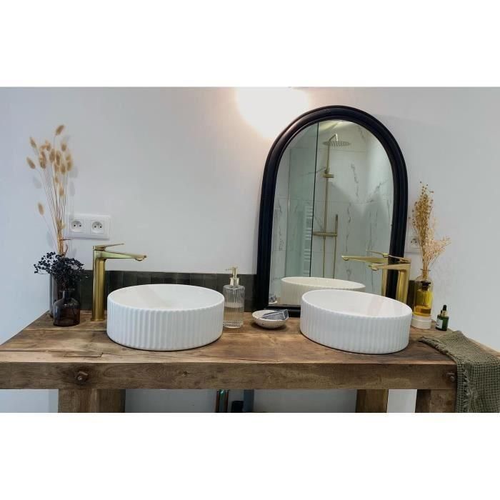 Edouard Rousseau - Grifo mezclador para lavabo GLOSS HIGH - Latón cepillado 5 Edouard Rousseau - Grifo mezclador para lavabo GLOSS HIGH - Latón cepillado 5