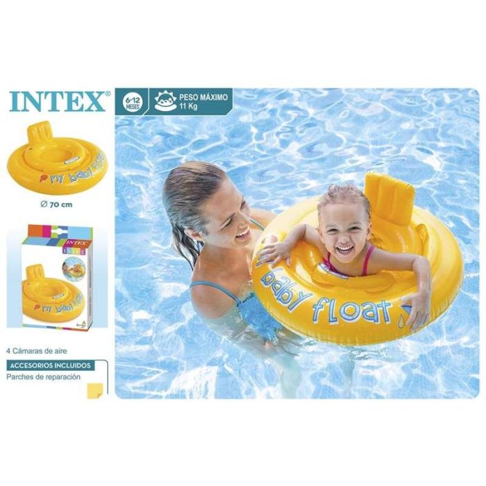 Intex Flotador Redondo 70 cm para Bebé de 6 a 12 Meses, Material PVC 2