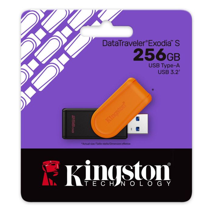 Kingston Pendrive 256GB DataTraveler Exodia S USB 3.2 Color Naranja DTXS/256GB Kingston Pendrive 256GB DataTraveler Exodia S USB 3.2 Color Naranja DTXS/256GB