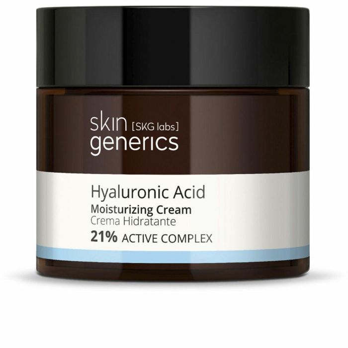 Skin Generics Ácido Hialurónico 21% Gel-Crema Hidratante Facial Intensa para Piel Seca a Normal con Antioxidante 50 ml