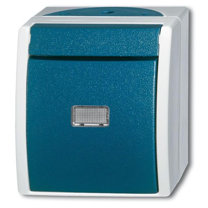 BUSCH JAEGER BJ 2621WGL-53 Wipptaster m.Beleuchtung ocean IP44 grau/blaugrün 0 BUSCH JAEGER BJ 2621WGL-53 Wipptaster m.Beleuchtung ocean IP44 grau/blaugrün 0