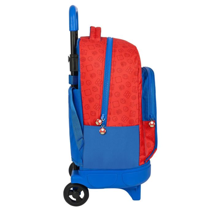 Mochila Escolar con Ruedas Super Mario Rojo Azul (33 x 45 x 22 cm) 1 Mochila Escolar con Ruedas Super Mario Rojo Azul (33 x 45 x 22 cm) 1