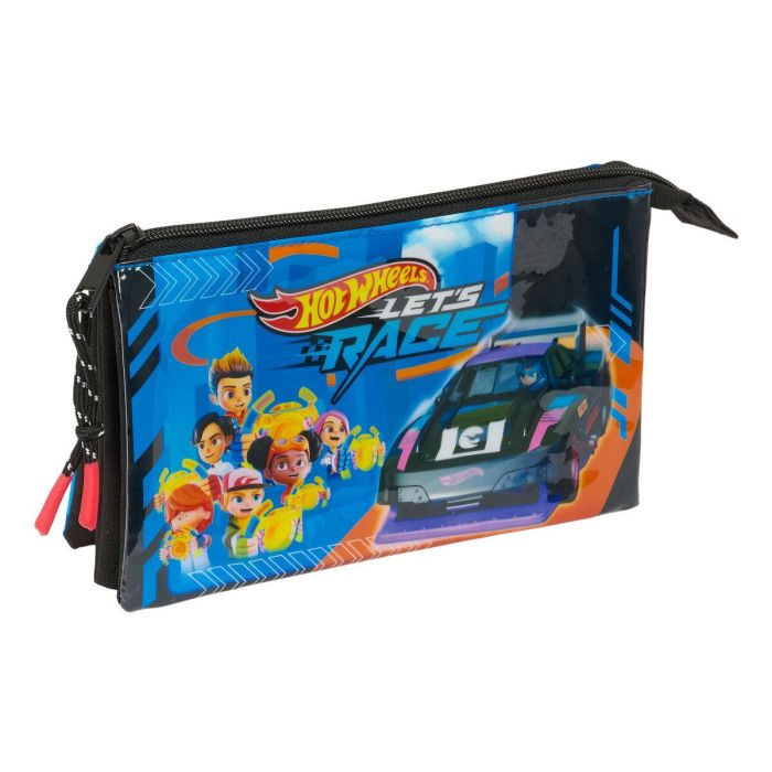 Hot Wheels Portatodo Triple Let's Race 22x12x3cm - Estuche escolar grande con tres compartimentos, ideal para material escolar de niños y niñas desde 3 años 0 Hot Wheels Portatodo Triple Let's Race 22x12x3cm - Estuche escolar grande con tres compartimentos, ideal para material escolar de niños y niñas desde 3 años 0