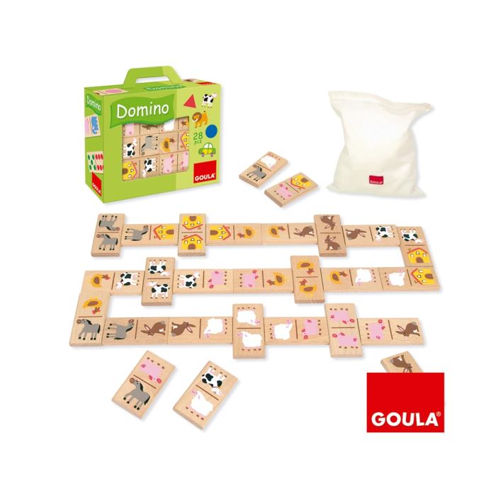 Diset Juego Didáctico Granja/Farm Dominó de Madera para Niños a Partir de 1 Año 1