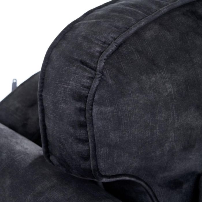 Sofá Chaise Longue Gris Oscuro Tejido 114 X 155 X 92 cm