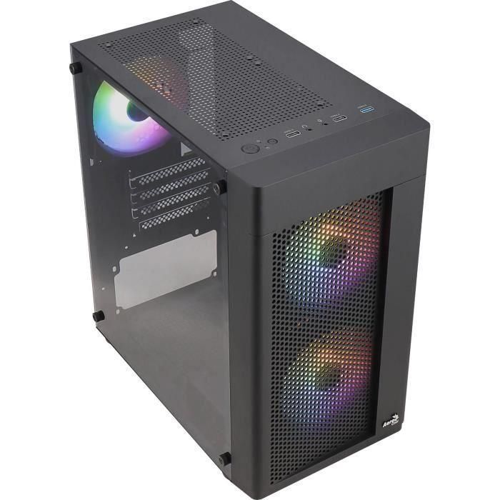 Caja de PC - AEROCOOL - Hexform G v2 (Negro) - Mini torre - Formato Micro-ATX - Sin fuente de alimentación 2 Caja de PC - AEROCOOL - Hexform G v2 (Negro) - Mini torre - Formato Micro-ATX - Sin fuente de alimentación 2