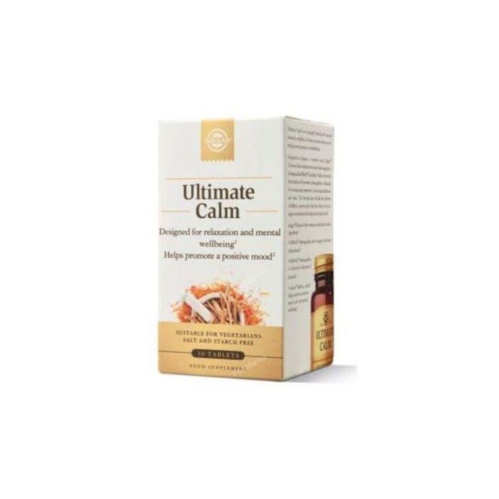 Solgar ULTIMATE CALMA Comprimidos para Relajación, Estrés y Bienestar Mental con Ashwagandha KSM-66 y Azafrán affron - 30 unidades