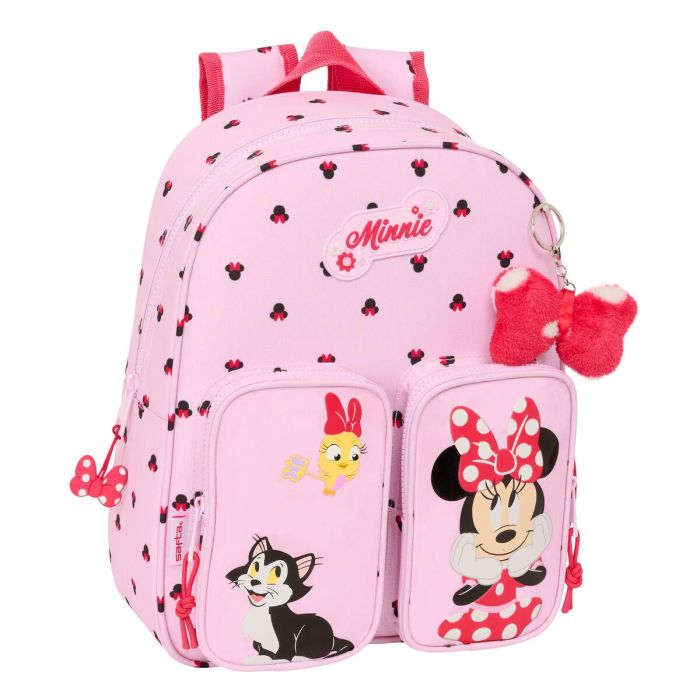 Mochila Escolar Minnie Mouse Naive Rosa 28 x 34 x 10 cm