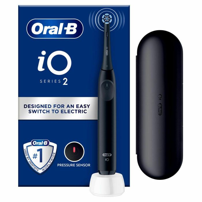 Oral-B Cepillo de dientes eléctrico iO2 Negro - 3 modos - Temporizador de 2 minutos - AAAPZ07396