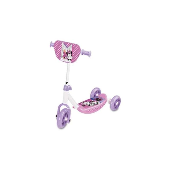 Amicjoc Patinete de 3 Ruedas Minnie Mouse, Rosa, 48x37x52 cm para Niños a partir de 2 Años, Aluminio y Plástico