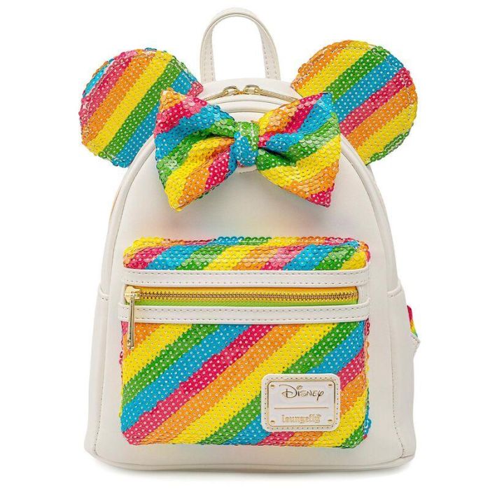 Loungefly Mochila Minnie Disney Rainbow 26cm - 22,5x26,2x11,2cm