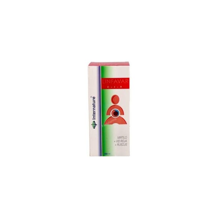 Internature Linfavar Jarabe 250ml - Circulación y Vasos Sanguíneos con Ruscus, Vid Roja y Vitamina C
