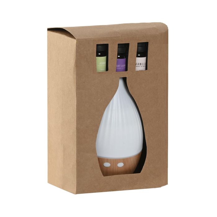 Difusor Aroma Scandi DKD Home Decor Blanco Natural 11 x 19 x 11 cm Set de 4 3