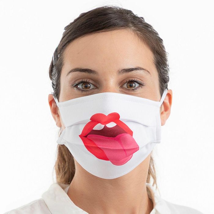 Mascarilla Higiénica de Tela Reutilizable Tongue Luanvi Talla M Pack de 3 uds 4 Mascarilla Higiénica de Tela Reutilizable Tongue Luanvi Talla M Pack de 3 uds 4