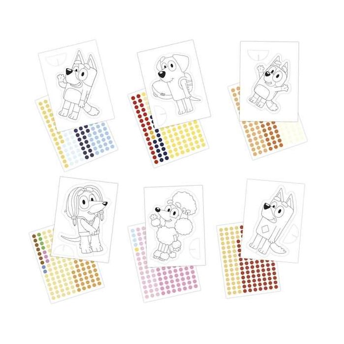 Educa Bluey Set Creativo 3D Personajes de Cartón con Pegatinas 19885 para Niños +3 Años 1