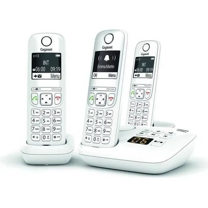 Gigaset Teléfono fijo AS690 A Trio Blanco 0 Gigaset Teléfono fijo AS690 A Trio Blanco 0