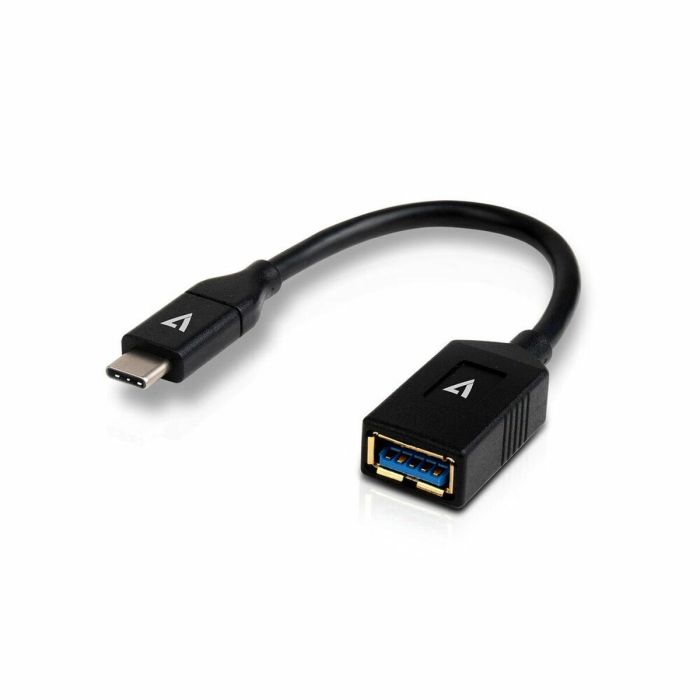 Cable USB A a USB C V7 V7U3C-BLK-1E Negro Cable USB A a USB C V7 V7U3C-BLK-1E Negro